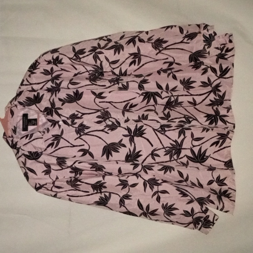 Silkland Women's Plus Size 100% Silk, Button Down, Long Sleeved Blouse. Sz 2X.